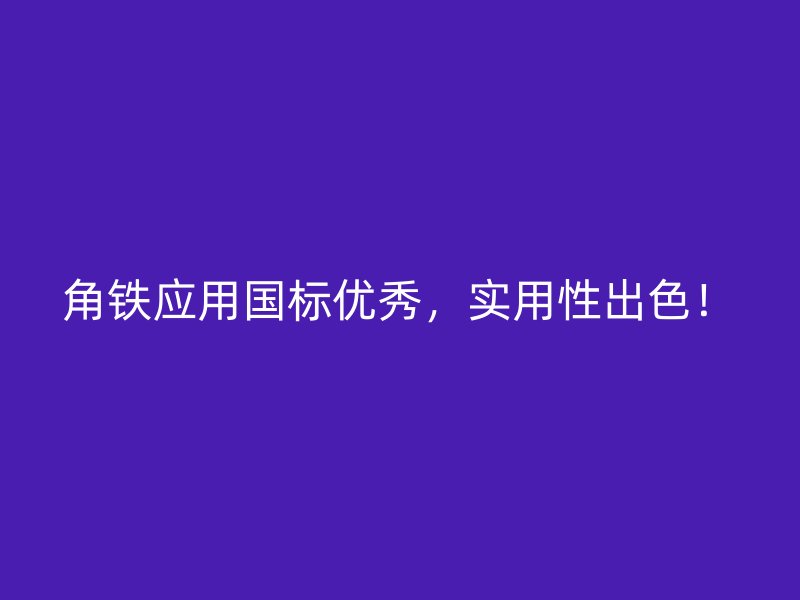 角鐵應(yīng)用國標優(yōu)秀，實用性出色！