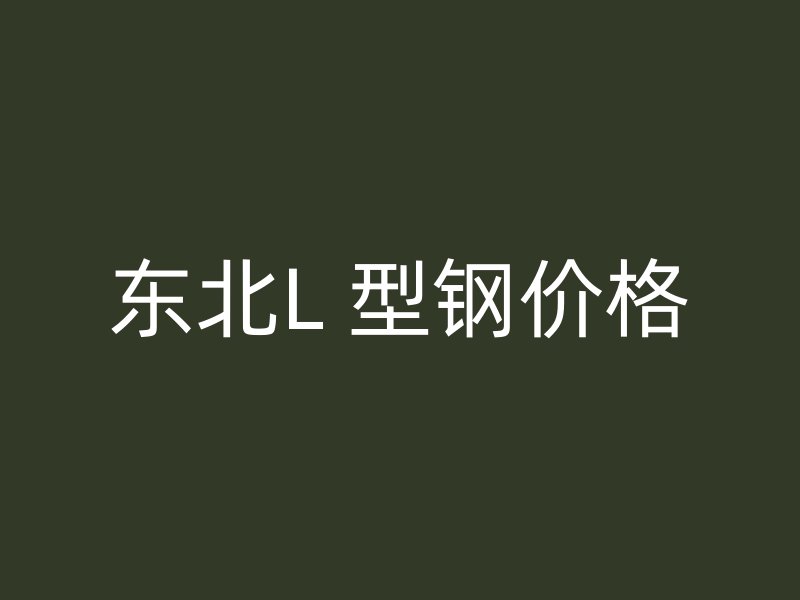 東北L 型鋼價格