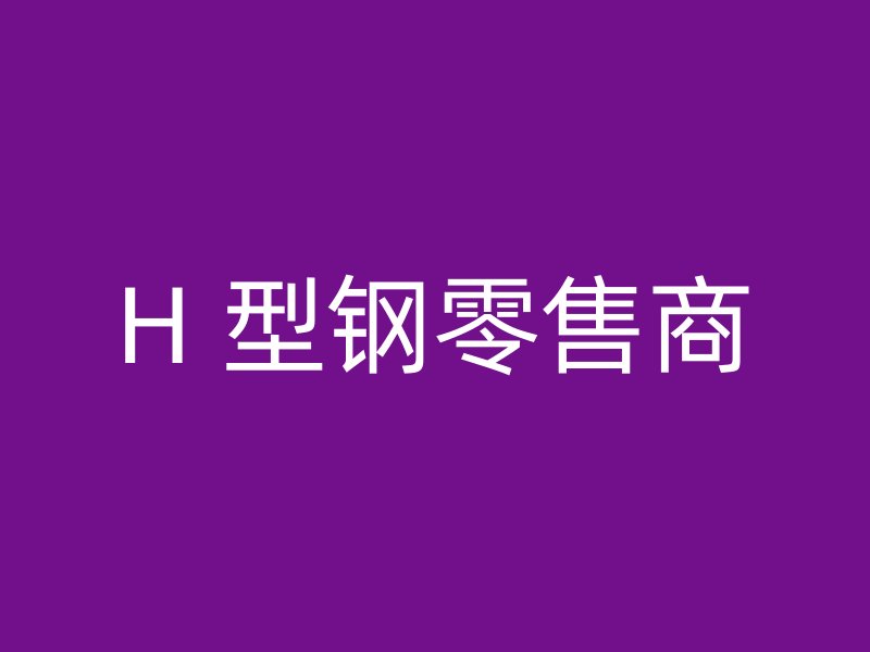 H 型鋼零售商