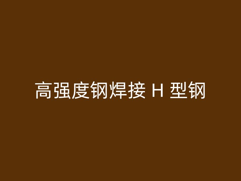 高強度鋼焊接 H 型鋼