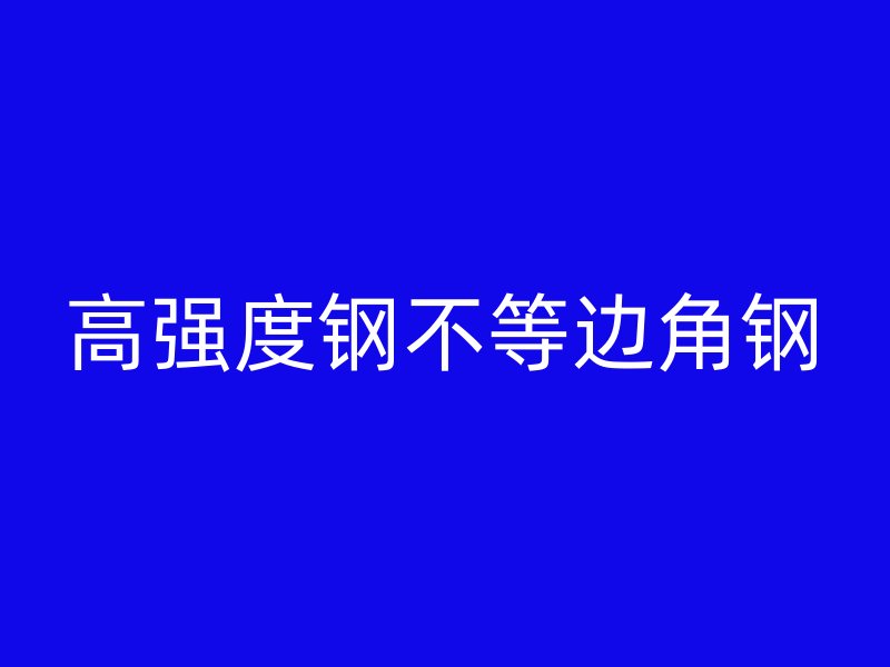 高強(qiáng)度鋼不等邊角鋼
