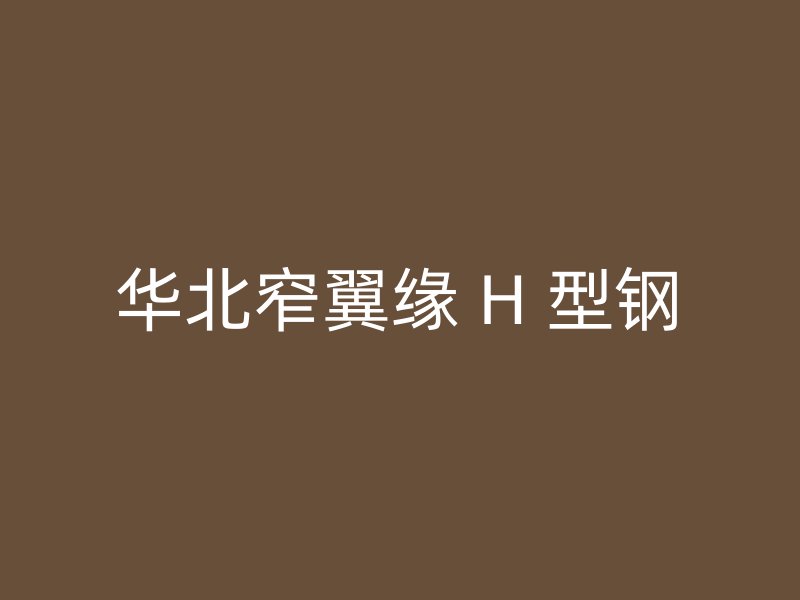華北窄翼緣 H 型鋼