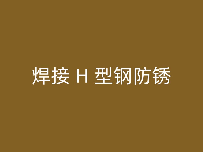 焊接 H 型鋼防銹