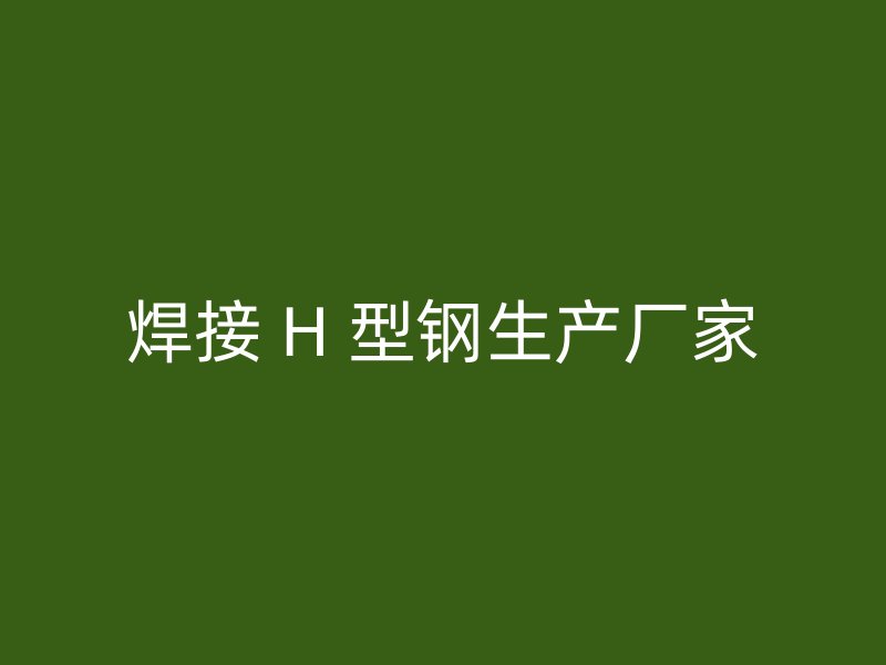 焊接 H 型鋼生產(chǎn)廠家