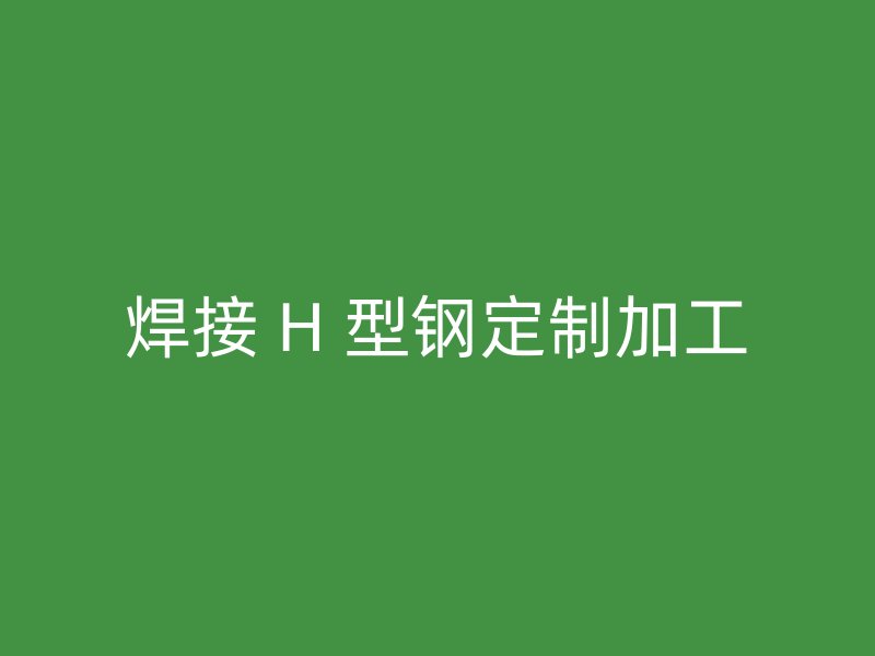 焊接 H 型鋼定制加工