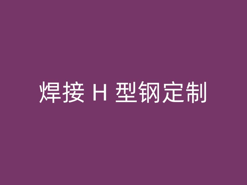 焊接 H 型鋼定制