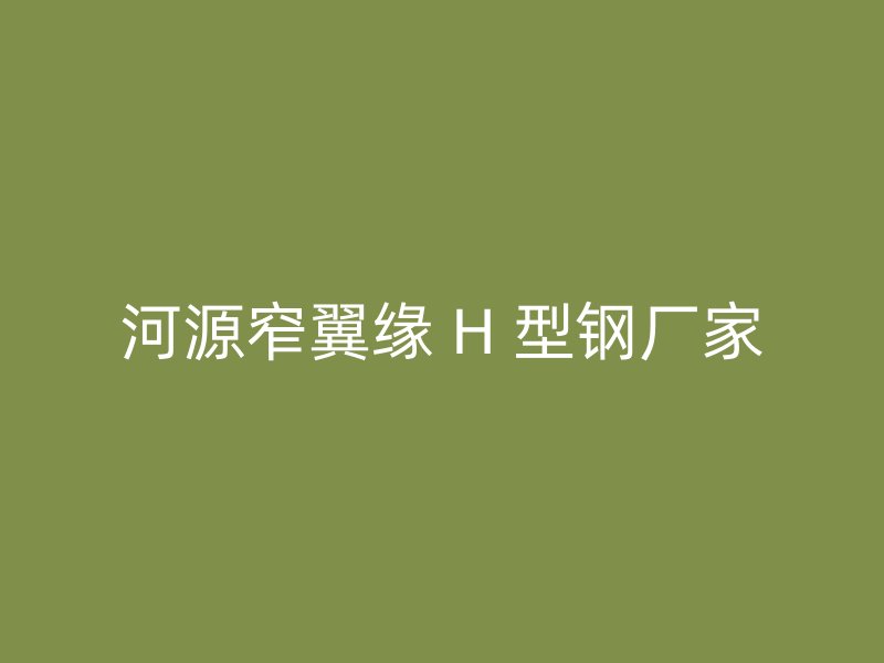河源窄翼緣 H 型鋼廠家